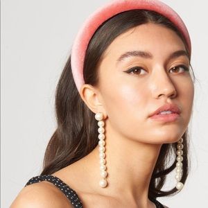 Lele Sadoughi rogue pink velvet padded headband